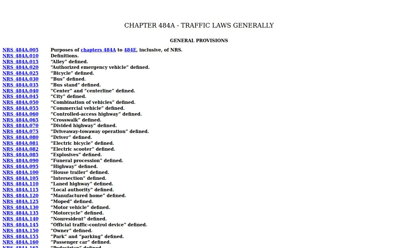 Eureka County civil-infraction citation process for traffic warrant records
