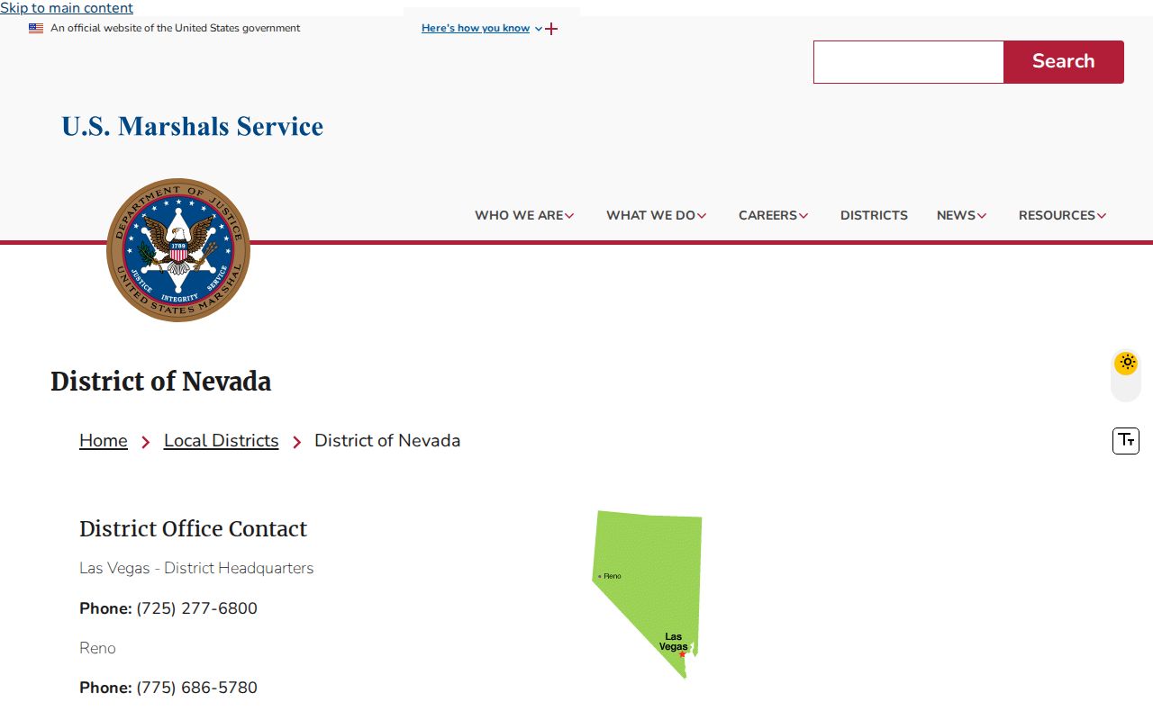 Federal fugitive contact route contrasted with Eureka County warrant records