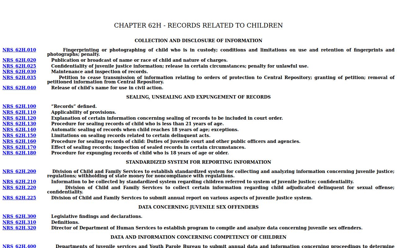 Nevada confidentiality limits affecting Eureka County warrant records